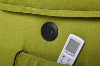 Fotoliu cu Masaj și Încălzire, Recliner Electric, Verde - imagine 12