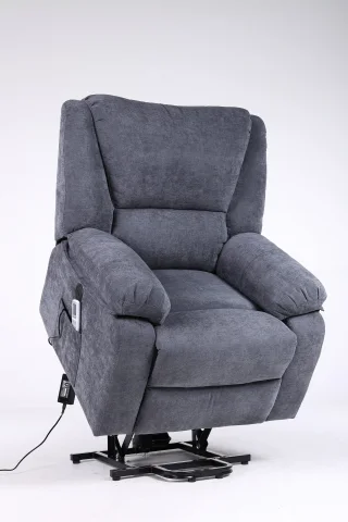 Fotoliu cu Masaj și Încălzire, Recliner Electric, Gri Inchis - imagine 18