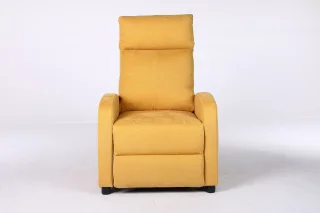 Fotoliu Recliner Premium, Confort Maxim, Design Elegant, Galben - imagine 3