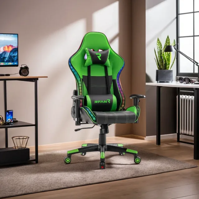 Scaun de gaming, Immersion Chairs, Green BOC-778 - imagine 3