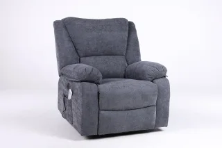 Fotoliu cu Masaj și Încălzire, Recliner Electric, Gri Inchis - imagine 6