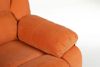 Fotoliu cu Masaj și Încălzire, Recliner Electric, Portocaliu - imagine 16