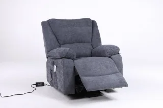 Fotoliu cu Masaj și Încălzire, Recliner Electric, Gri Inchis - imagine 14